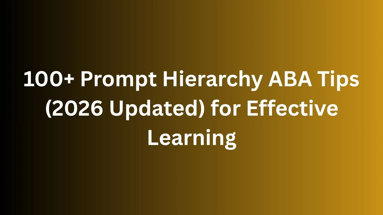 prompt hierarchy aba