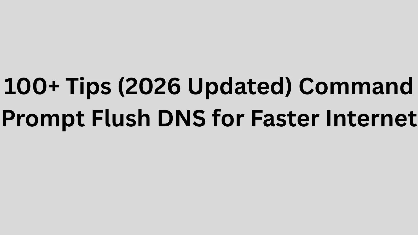 command prompt flush dns