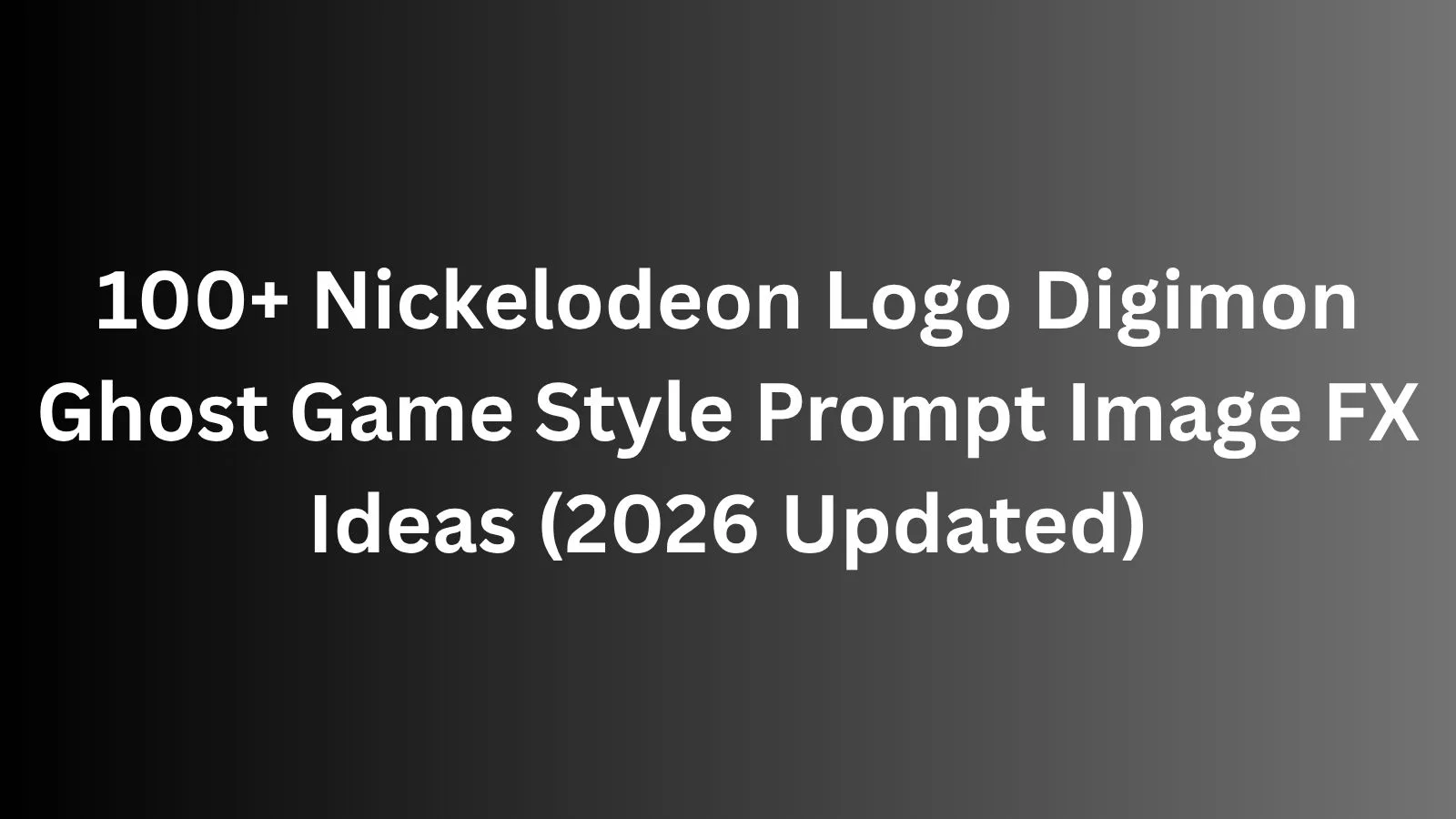 nickelodeon logo digimon ghost game style prompt image fx