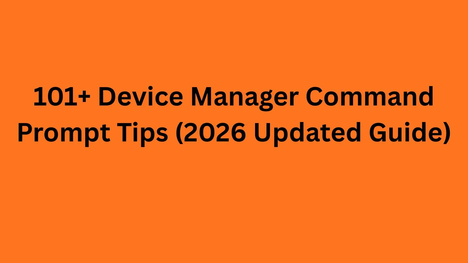 device manager command prompt