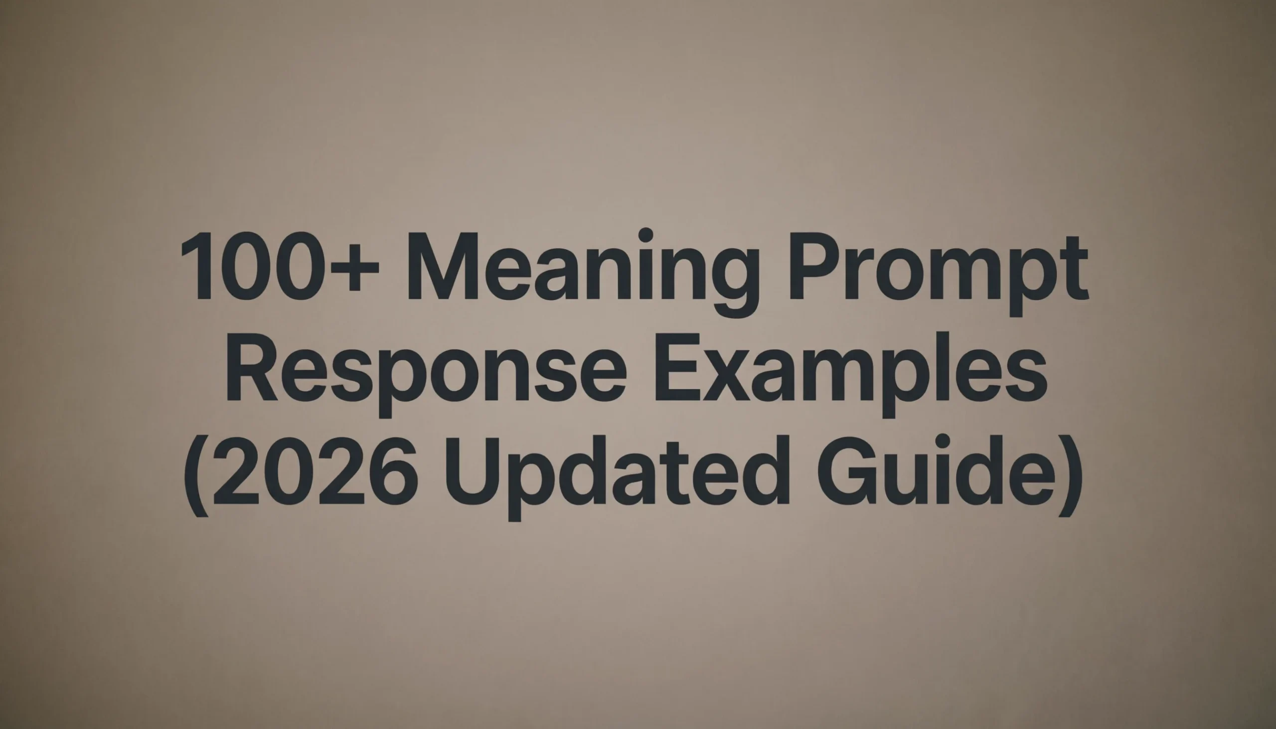 meaning prompt response