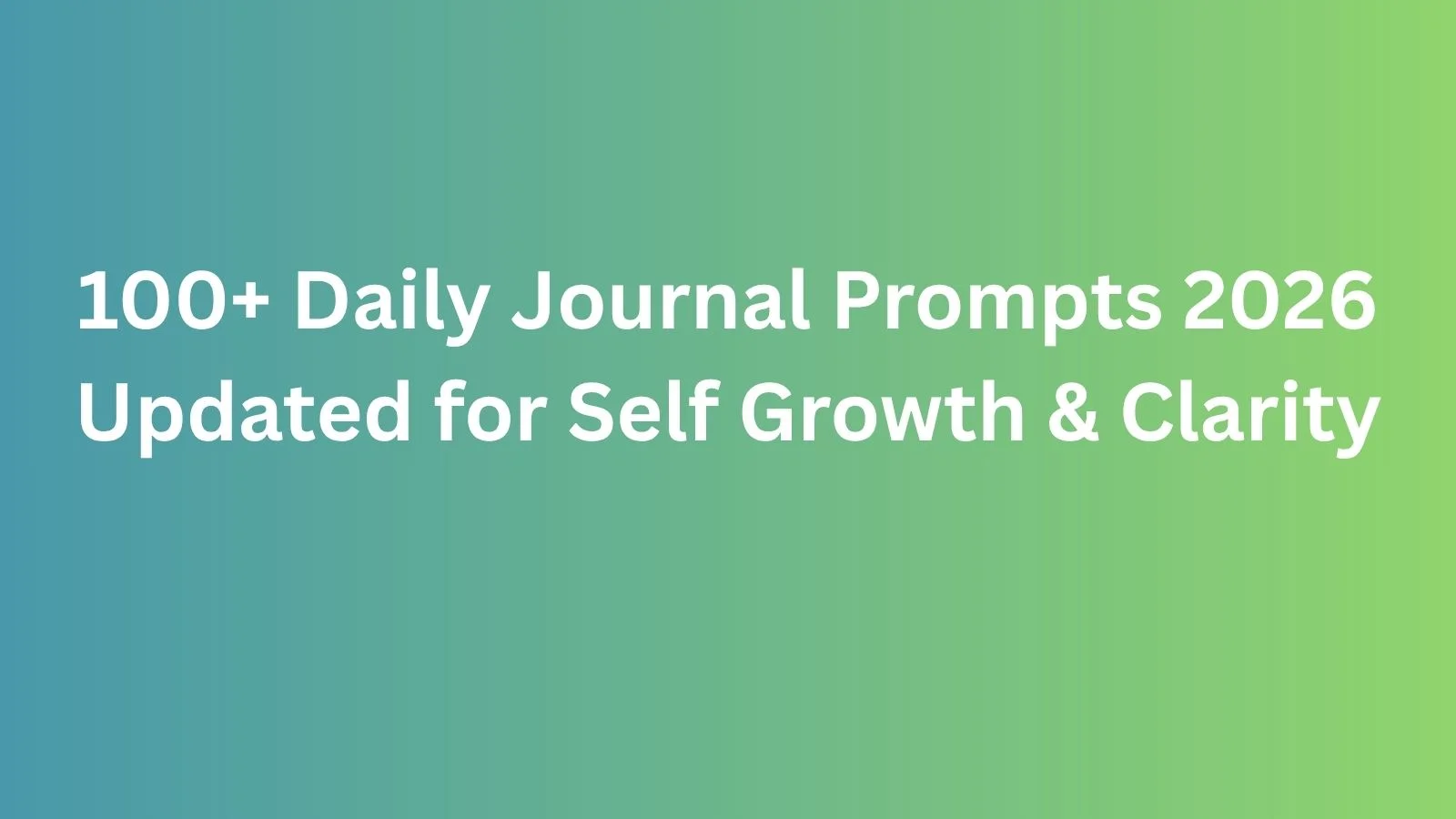 daily journal prompts