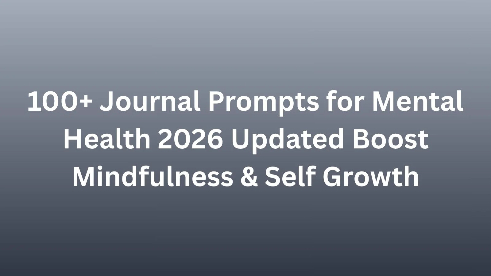 journal prompts for mental health