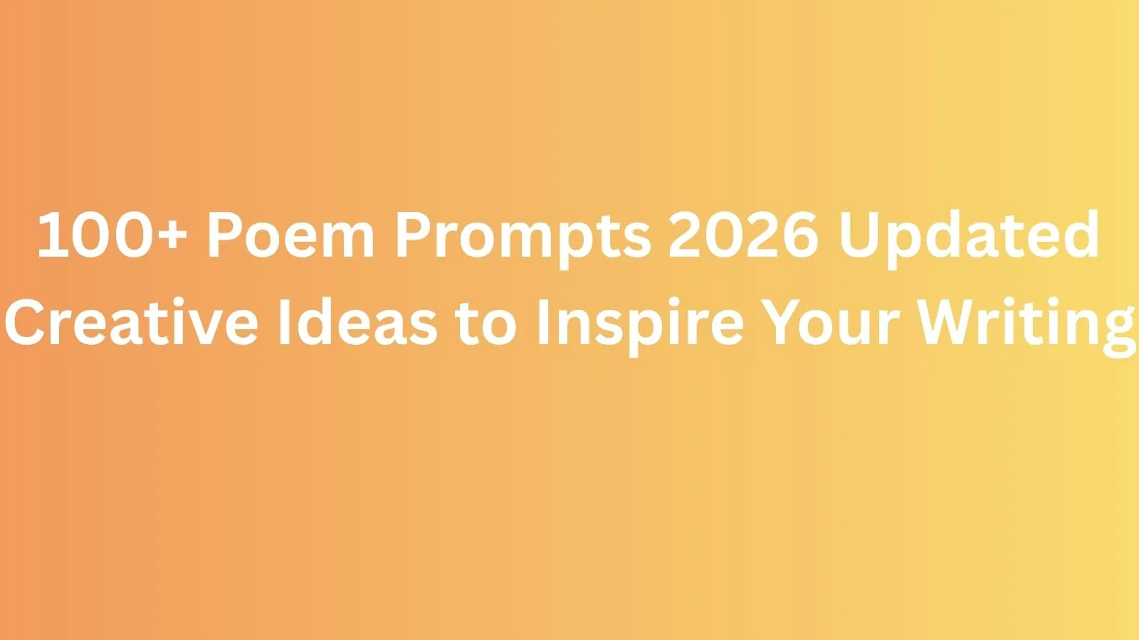 poem prompts