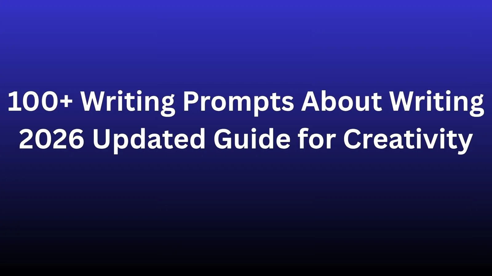 writing prompts about writing